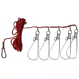 Кукан капрон. трос 5-ти карабиновый 5м Helios (HS-XC-YS-5050S) tr-136939