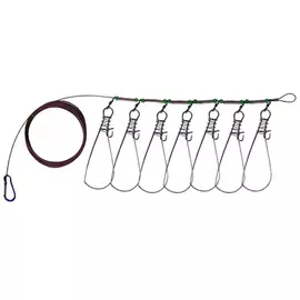Кукан метал. трос 7-ми карабиновый 5м helios (hs-xc-ys-7050gzz) tr-153314