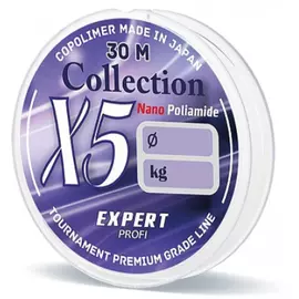 Леска expert profi nano poliamide colection x5 30м ( x5 3012, 0.123мм, 30 м, 3,00 кг, прозрачная tr-216311