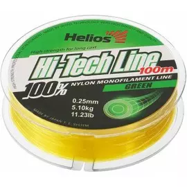 Леска Helios Hi-tech Line Nylon Green 0,25mm/100 (HS-NB 25/100) tr-136643