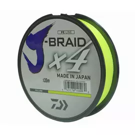 Леска плетеная DAIWA J-Braid X4 0,25mm-135m (флуор-желтая) (12740-025RU) tr-217229