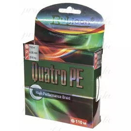 Леска плетеная Quatro PE 110m d=0,14mm (multicolor) tr-197566