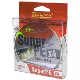 Леска плетеная RUBICON Super PE 4x 135m gray, d=0,18mm tr-197534