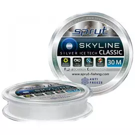 Леска зим Sprut SKYLINE Silver/0,105mm/1,95kg/30m Fluorocarbon Composition CLASSIC tr-222454