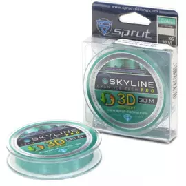 Леска Зимняя "Sprut" SKYLINE 3D Fluorocarbon Composition IceTech PRO (Cyan/0,285mm/7,65kg/30m) tr-247190