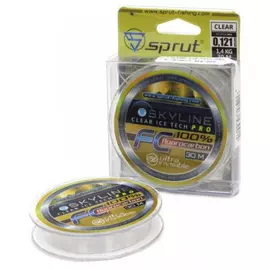 Леска Зимняя "Sprut" SKYLINE FC 100% Fluorocarbon Ice Tech PRO (Clear/0,121mm/1,4kg/30m) tr-247203
