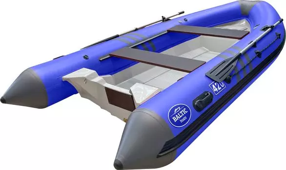 Лодка РИБ (RIB) Baltic Boats Аполлон 420Z, cиний/серый, корпус белый APL420BLGW-C