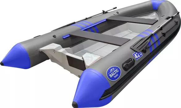 Лодка РИБ (RIB) Baltic Boats Аполлон 420ZD-LC4, серый/синий, корпус белый APL420ZDGB-W-CL