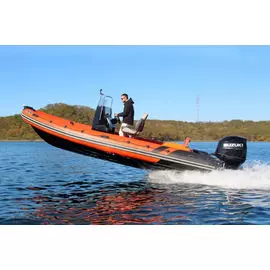 Лодка РИБ (RIB) Буревестник 630, оранжевый, с мотором Suzuki DF200ATX KITBR1