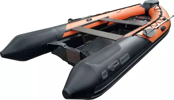 Лодка РИБ (RIB) Навигатор 460PRO ZAC, оранжевый-черный (корпус черный), FORZA FM-NRB460PROOB-ZAC