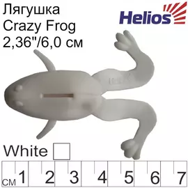 Лягушка Helios Crazy Frog 2,36"/6,0 см White 10шт. (HS-22-001) tr-145261