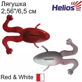 Лягушка Helios Crazy Frog 2,36"/6,0 см Red &amp; White 10шт. (HS-22-003) tr-146003