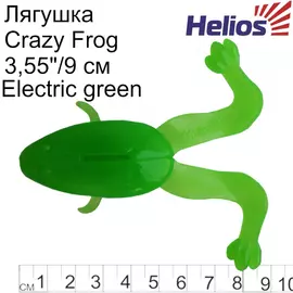 Лягушка Helios Crazy Frog 3,55"/9,0 см Electric green 4шт. (HS-23-007) tr-145265