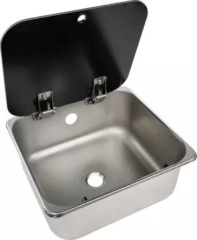 Мойка прямоугольная, стеклянная крышка, Marine Rocket MR23150BSS