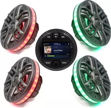 Морская аудиосистема MRH-301B, M165KMR (2 компл), Marine Rocket MRH301B_M165KMR2