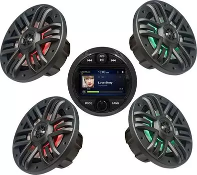 Морская аудиосистема MRH-301B, M165MR (2 компл), Marine Rocket MRH301B_M165MR2