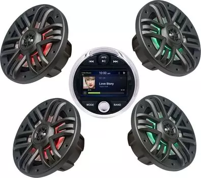 Морская аудиосистема MRH-301S, M165MR (2 компл), Marine Rocket MRH301S_M165MR2