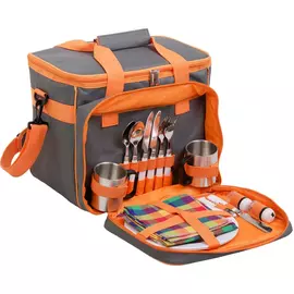 Набор для пикника на 2 персоны серый HS-811(2)G Helios tr-243505