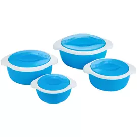 Набор Polka из 4 пласт.термокастрюль SS (0,5+1+1,5+2,5л) N-PK-1906 PINNACLE tr-246396