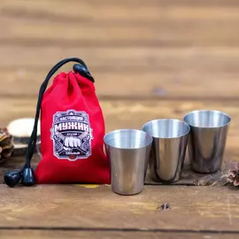 Набор стопок в мешке 30 мл Настоящий мужик 3 шт (2357379) tr-217729