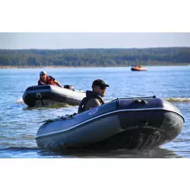 Надувная лодка Compas 330 НДНД, светло-серый/синий compas330_GB