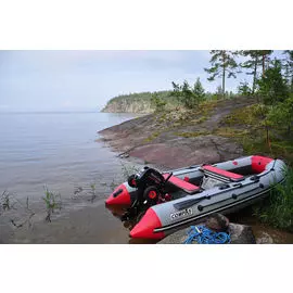 Надувная лодка Compas 380S НДНД, светло-серый/синий compas380S_GB