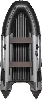 Надувная лодка ПВХ, Адмирал 375 S НДНД, роульс, рым, накладки, серый/черный NF-00000471_RRN_GB