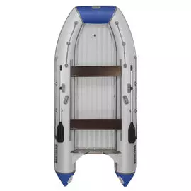 Надувная лодка ПВХ, Адмирал 410 НДНД, светло-серый/синий FR-00001949_LG-BL