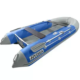 Надувная лодка ПВХ, HYDRA Delta 365 НДНД, синий-св.серый, PRO, (PC) DELPROB365BLLG-PC