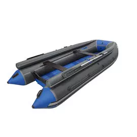 Надувная лодка ПВХ, ORCA 380F НДНД, фальшборт, серый/синий ORCA380GBL-F