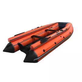 Надувная лодка ПВХ, ORCA 400F НДНД, фальшборт, оранжевый/черный ORCA400OB-F