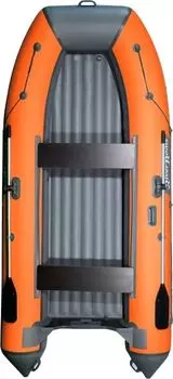 Надувная лодка ПВХ, RiverBoats RB 330 НДНД, серо-оранжевый RB330NDGO