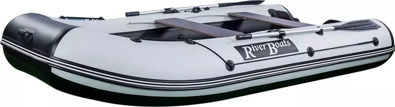 Надувная лодка ПВХ, RiverBoats RB 330 НДНД, серо-белый RB330NDGW