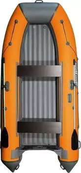Надувная лодка ПВХ, RiverBoats RB 370 НДНД, серо-оранжевый RB370NDGO