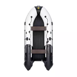 Надувная лодка ПВХ, Ривьера 4000 НДНД Гидролыжа Комби, светло-серый/черный 4603725300729