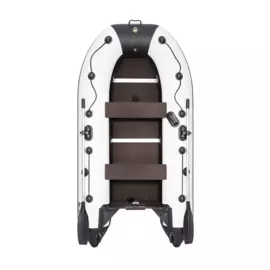 Надувная лодка ПВХ, Ривьера Компакт 2900 СК Касатка, светло-серый/черный 4603725300392