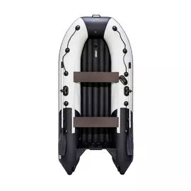 Надувная лодка ПВХ, Ривьера Компакт 3200 НДНД Комби, светло-серый/черный 4603725303478