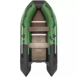 Надувная лодка ПВХ, Ривьера Компакт 3400 СК Комби, зеленый/черный 4603725300804