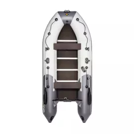 Надувная лодка ПВХ, Ривьера Компакт 3600 СК Комби, светло-серый/графит 4603725300668