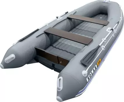 Надувная лодка ПВХ, SOLAR-380 К (Оптима), серый SLR380k_opt_grey