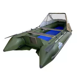 Надувная лодка ПВХ, Выдра 430 JET, тент, зеленый VDR430JETGR-NT