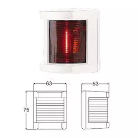 Огонь ходовой красный 75х63х53 мм, белый корпус 2LT 003 562-131