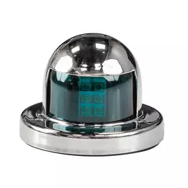 Огонь ходовой, нержавеющий корпус, светодиодный, зеленый 00341-LD