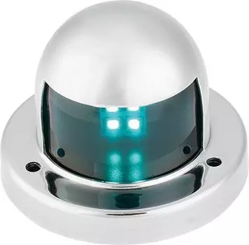 Огонь ходовой светодиодный, нержавеющий корпус, зеленый 12 В, SeaFlo SFNL031RS03