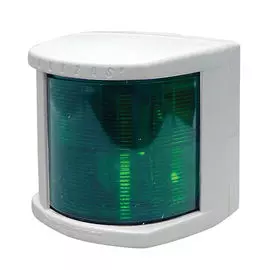 Огонь ходовой зеленый 105x90x100 мм, белый корпус 30511