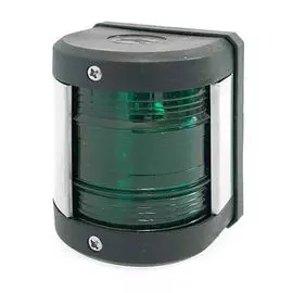 Огонь ходовой зеленый 75x63x53 мм, черный корпус 050200