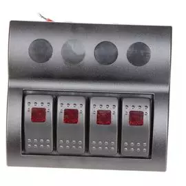 Панель бортового питания 4 переключателя, автоматы, Skipper PN184SWCB_SK