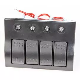 Панель бортового питания 4 переключателя, автоматы, Skipper PN184SWA_SK