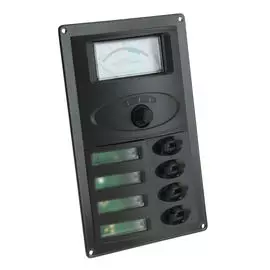 Панель бортового питания 4 переключателя, автоматы, вольтметр 900A