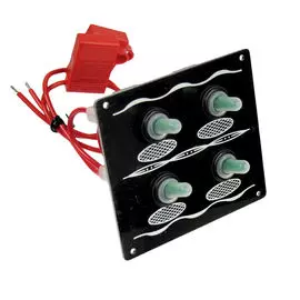 Панель бортового питания 4 переключателя, черная 10537